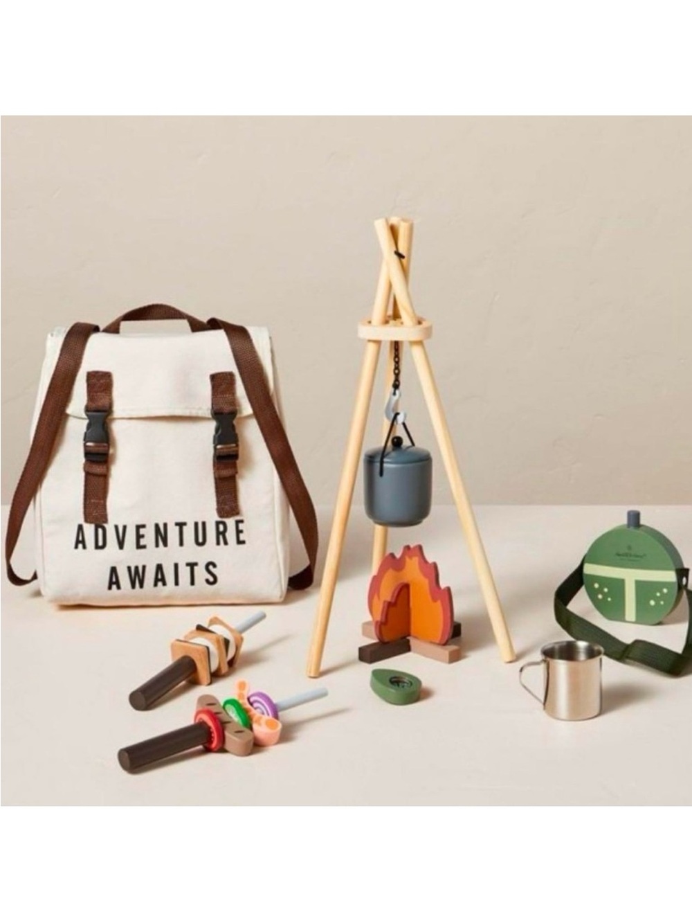 Hearth & Hand Magnolia Toy Campfire Camp Adventure Awaits Playset - 27pc Wood